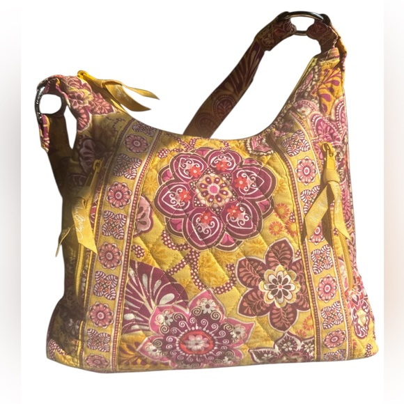 Vera Bradley Handbags - Vera Bradley Lisa B Hobo Shoulder Bag retired Bali Gold pattern